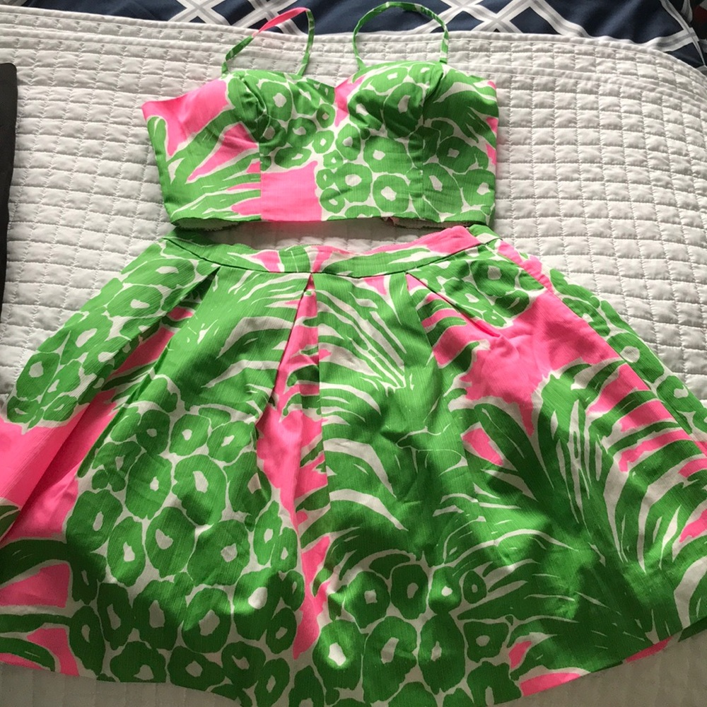 Lilly Pulitzer pink pout flamenco set 💚💓